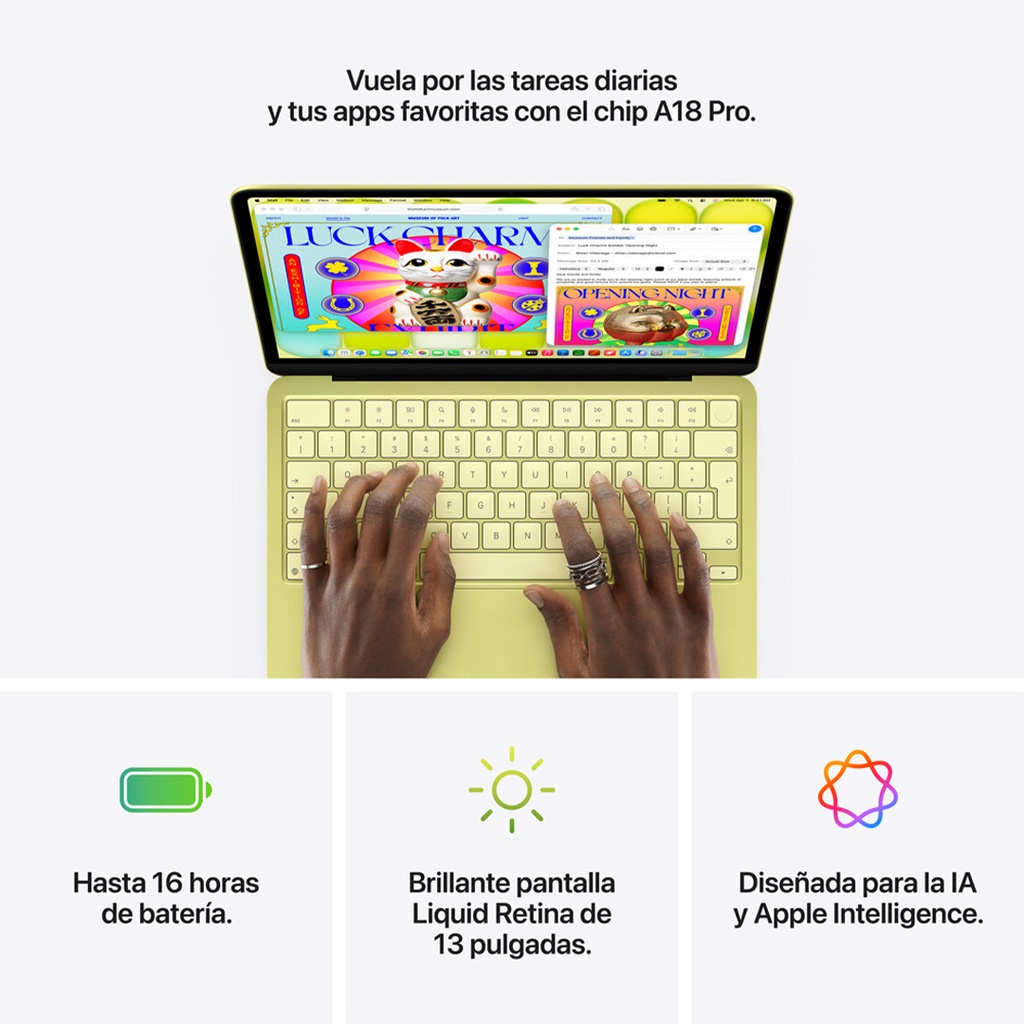 MacBook Neo 13" A18 Pro - 6 CPU, 5 GPU, 8GB, 512 GB, Magic Keyboard con Touch ID - Plata