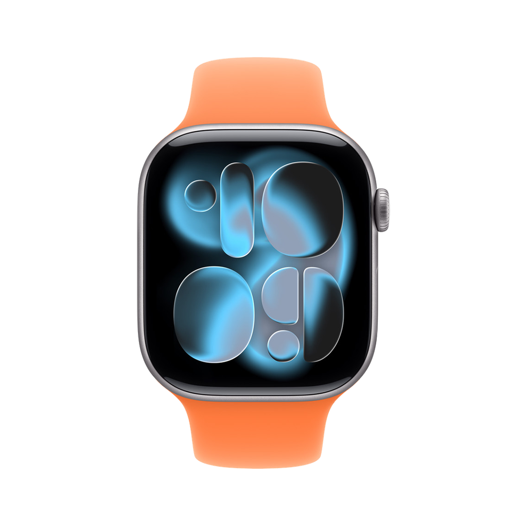 Banda deportiva naranja clementina de Apple para caja de 46 mm M/L