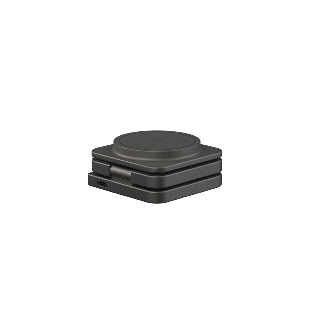 Cargador plegable 3 en 1 Mag 3 Ultra Qi2 25W de Adam Elements - Gris