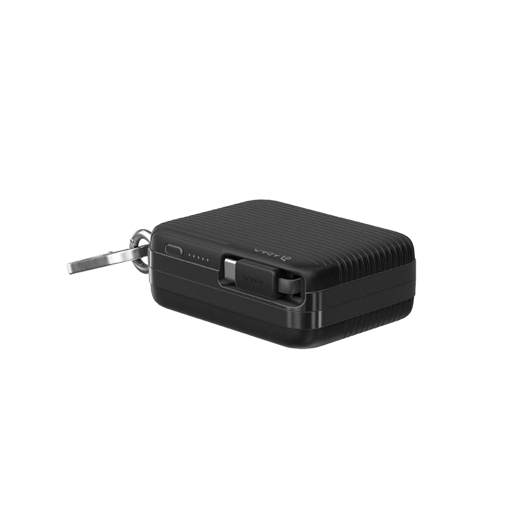 Batería externa de viaje  VIONTA T1 de 10.000 mAh con cable integrado de  Adam Elements - Negro