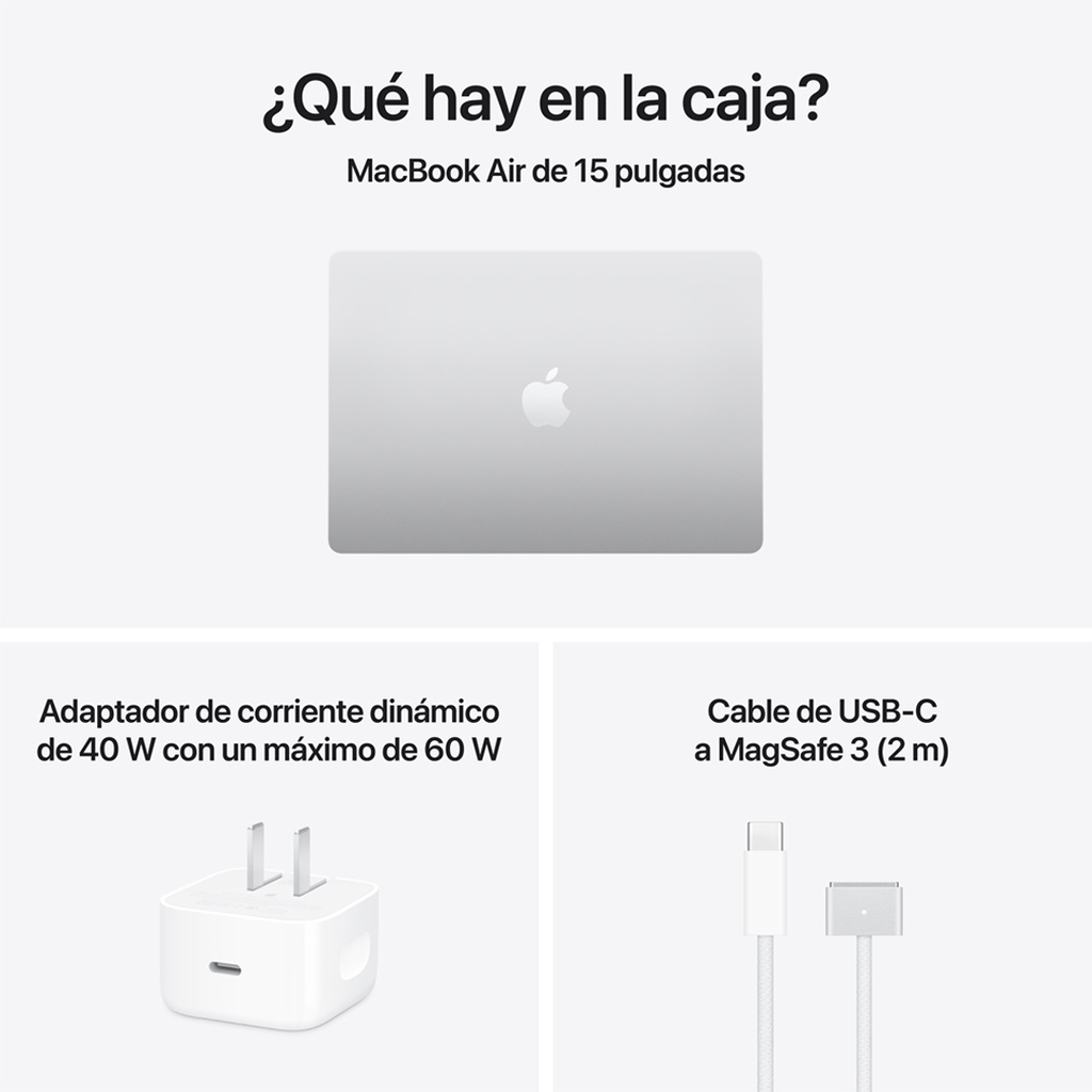 MacBook Air 15" M5 - 10 CPU, 10 GPU, 16GB, 512GB - Plata