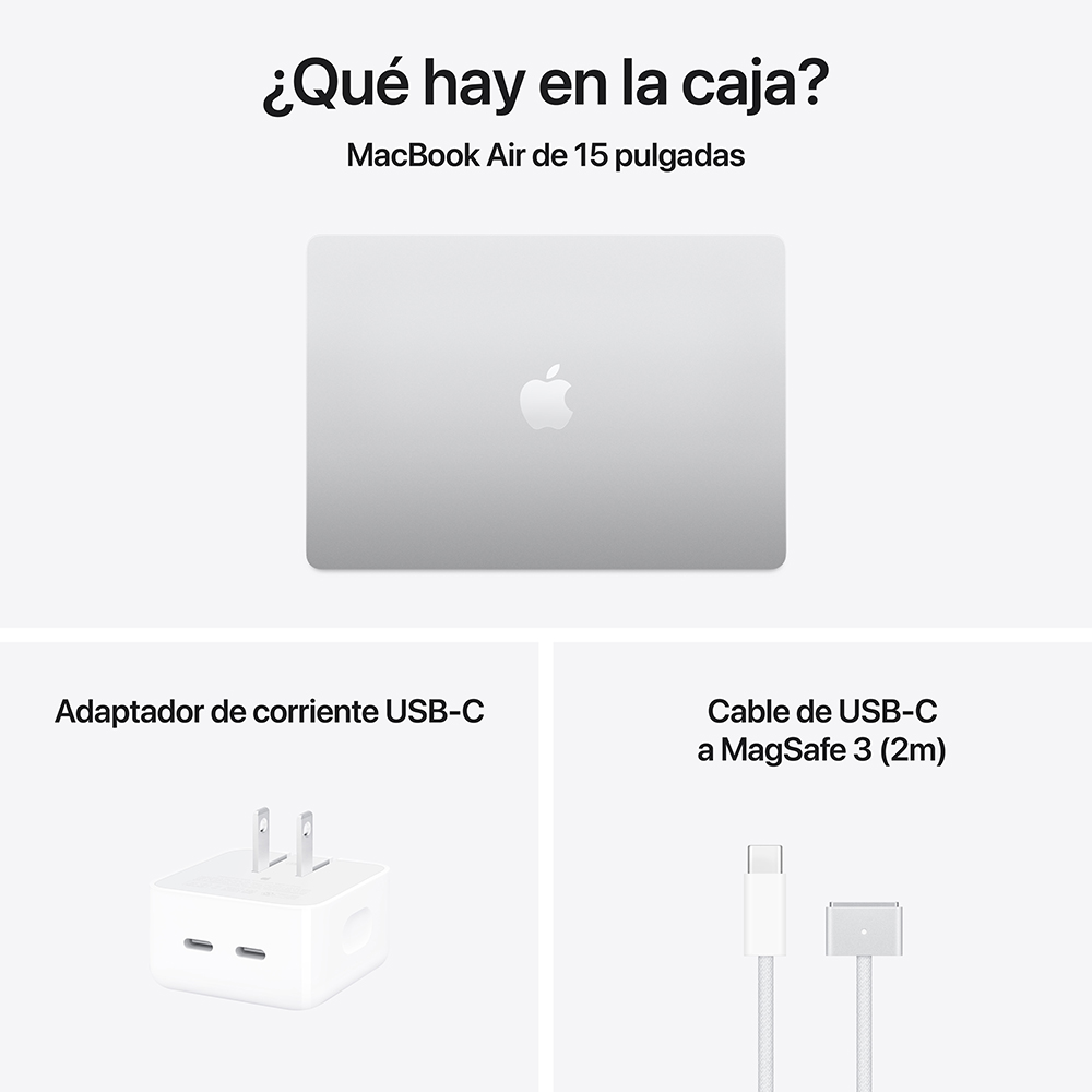 MacBook Air 15" M5 - 10 CPU, 10 GPU, 16GB, 1TB - Plata