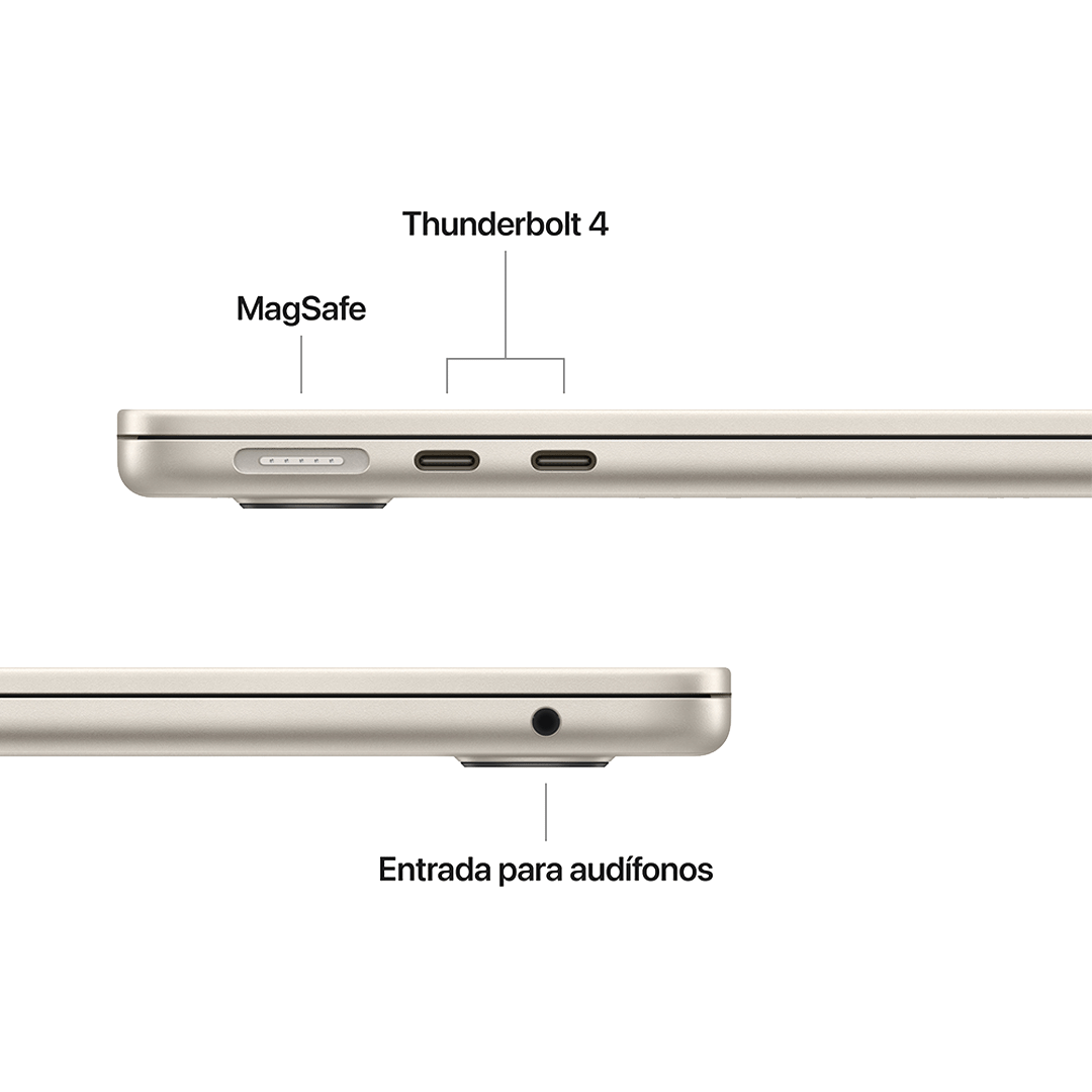 MacBook Air 15" M5 - 10 CPU, 10 GPU, 24GB, 1TB - Blanco estelar