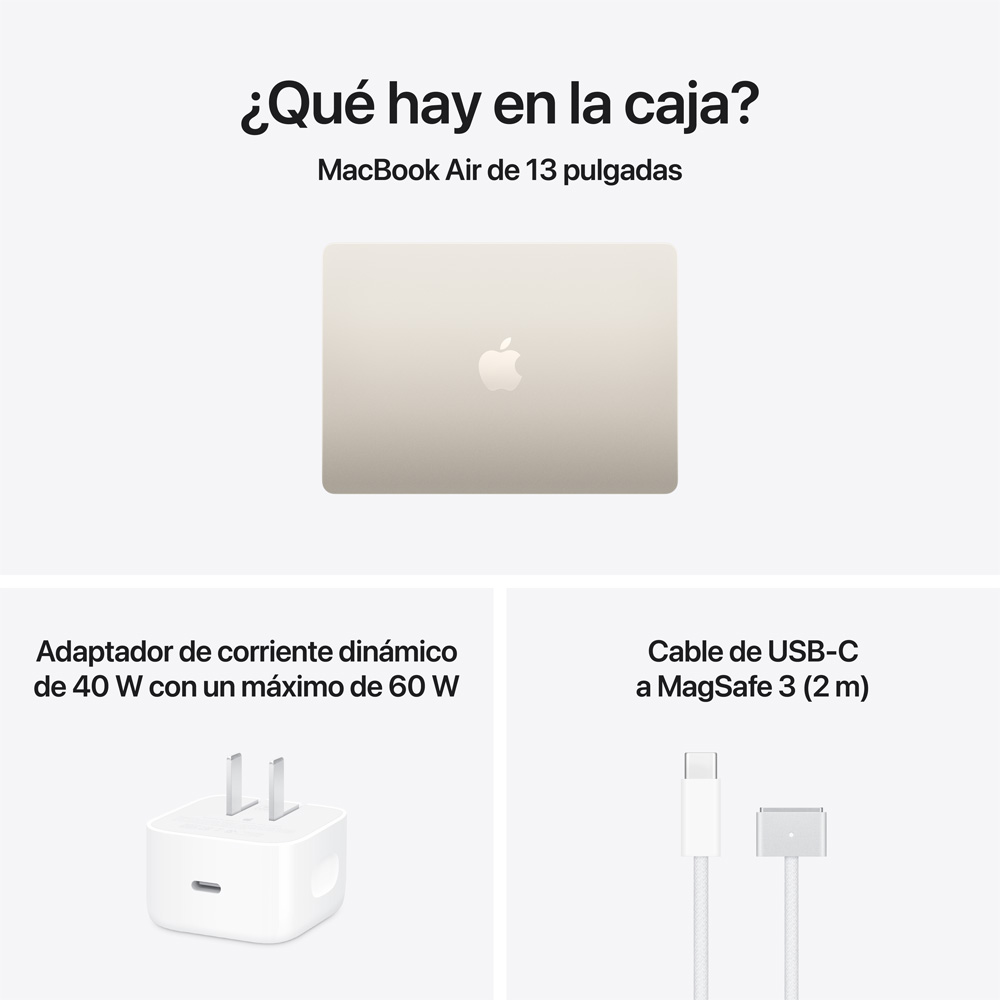 MacBook Air 13" M5 - 10 CPU, 8 GPU, 16GB, 512GB - Blanco estelar