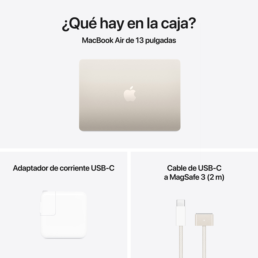 MacBook Air 13" M5 - 10 CPU, 10 GPU, 16GB, 1TB - Blanco estelar
