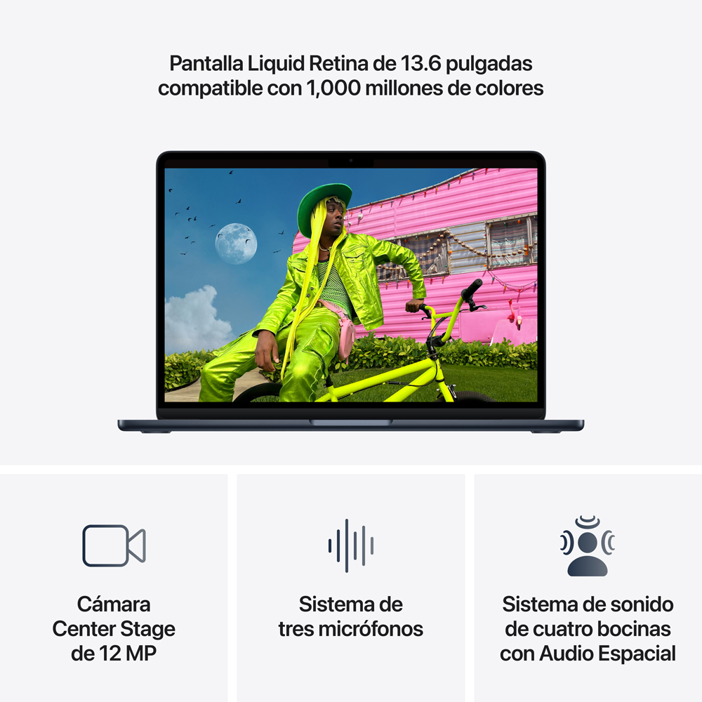 MacBook Air 13" M5 - 10 CPU, 10 GPU, 16GB, 1TB - Medianoche