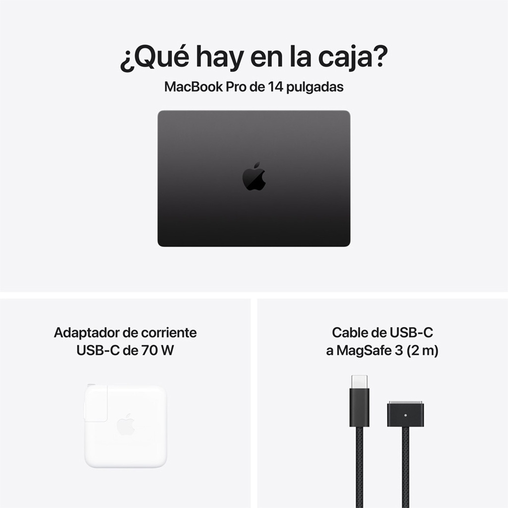MacBook Pro 14" M5 Pro - 15 CPU, 16 GPU, 24GB, 1TB - Negro espacial