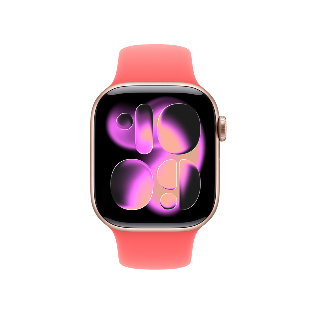 Banda deportiva Guayaba brillante de Apple para caja de 42 mm S/M