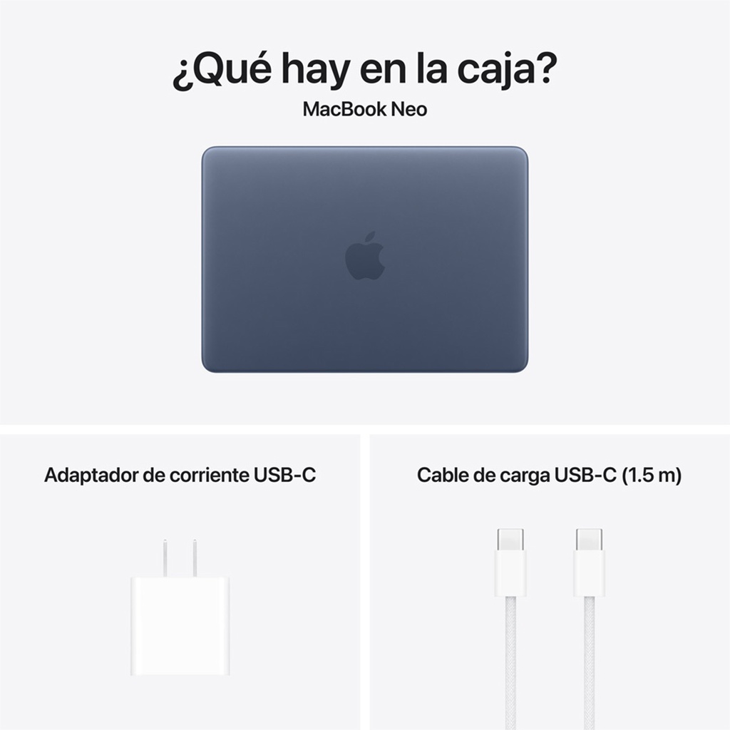 MacBook Neo 13" A18 Pro (CTO) - 6 CPU, 5 GPU, 8GB, 512 GB, Magic Keyboard con Touch ID - Español (España) - Índigo
