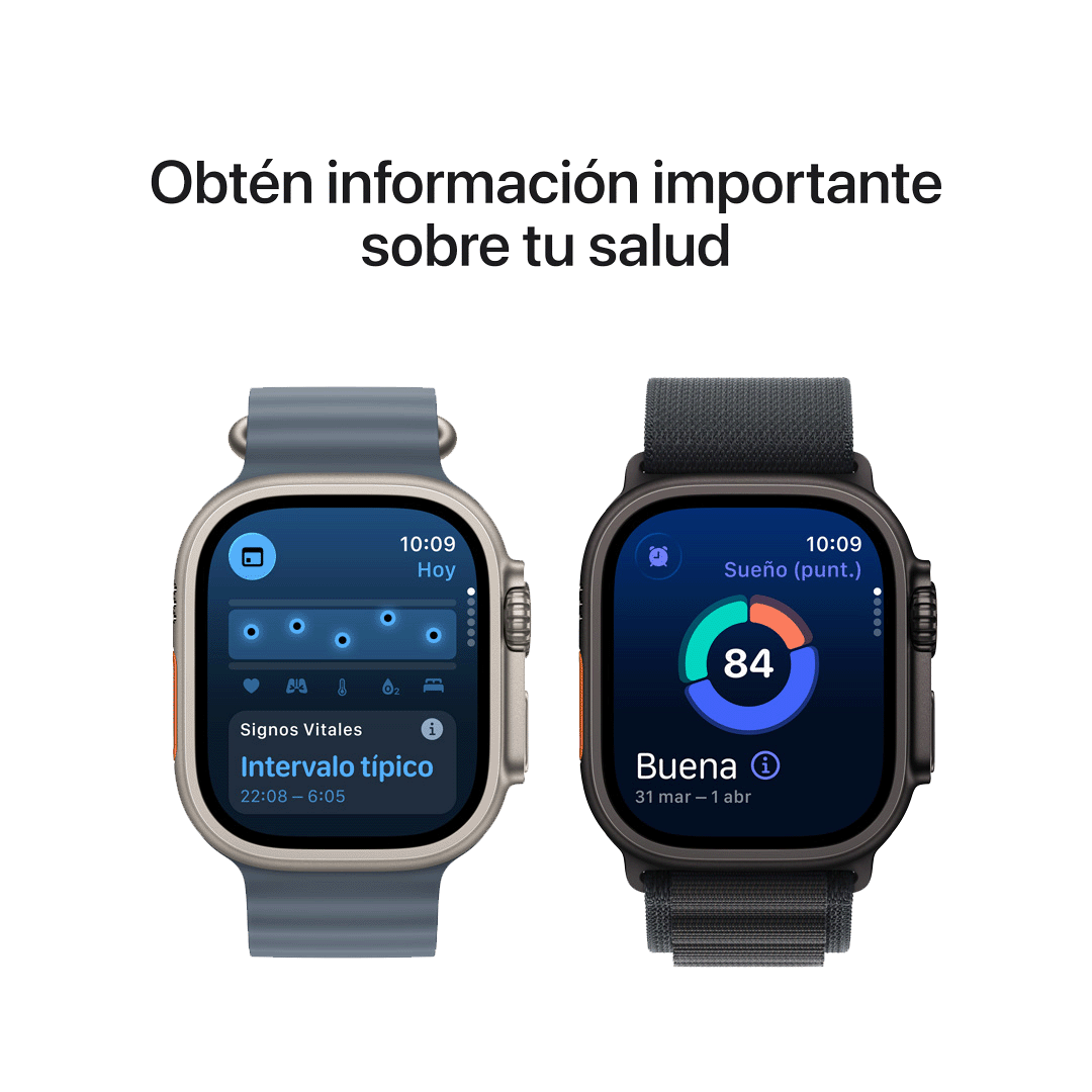 Apple Watch Ultra 3 (GPS + Cellular) 49 mm - Caja de titanio natural - Banda Alpine azul claro