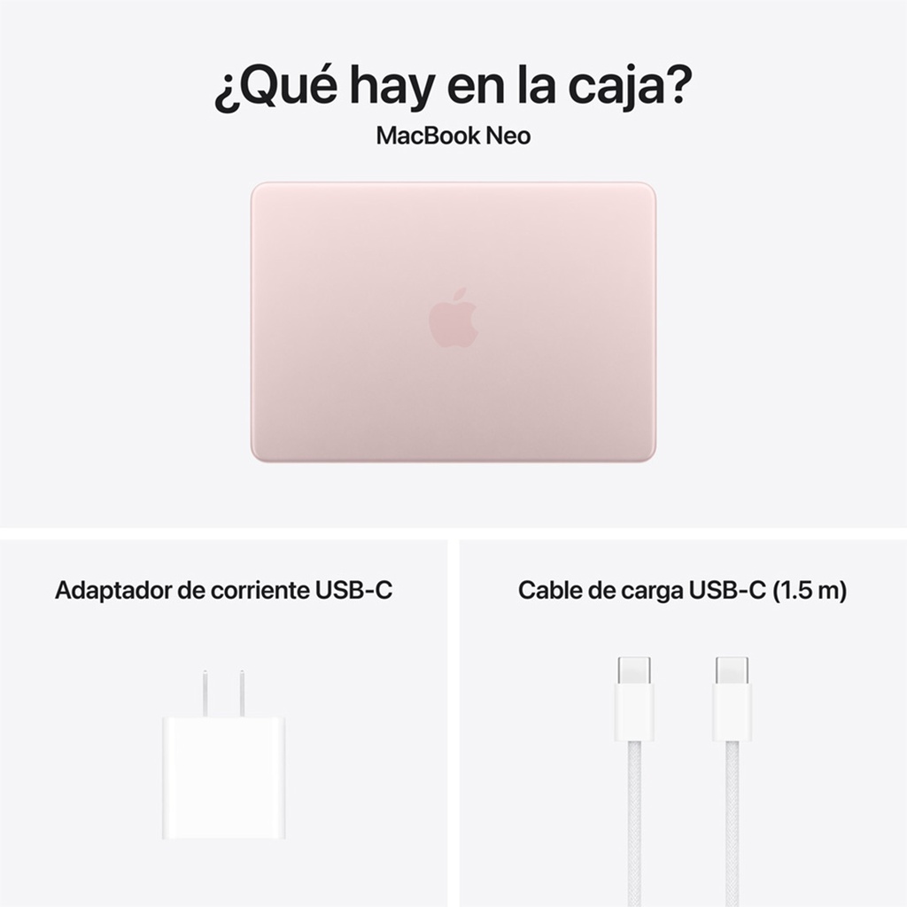 MacBook Neo 13" A18 Pro (CTO) - 6 CPU, 5 GPU, 8GB, 256 GB, Magic Keyboard - Español (España) - Rosa rubor