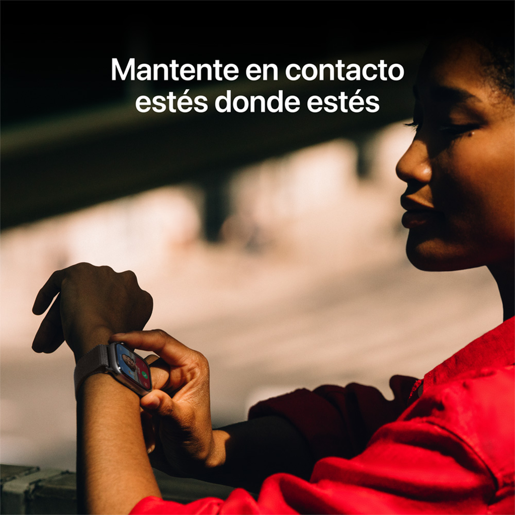 Apple Watch Series 11 (GPS + Cellular) 42 mm - Caja de aluminio oro rosa - Banda deportiva rosa claro - S/M