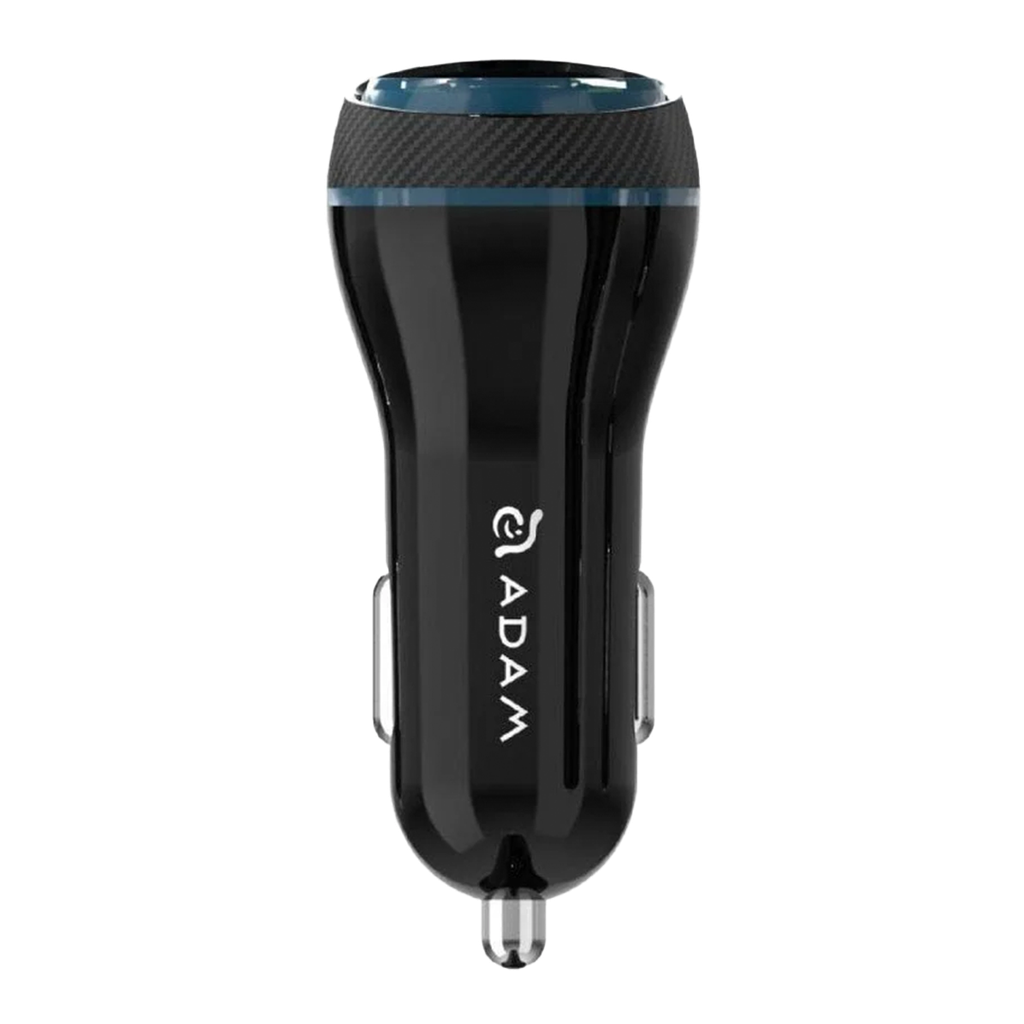 Cargador para auto doble (USB-C / USB-A) OMNIA C1+ de 45 W de Adam Elements - Gris