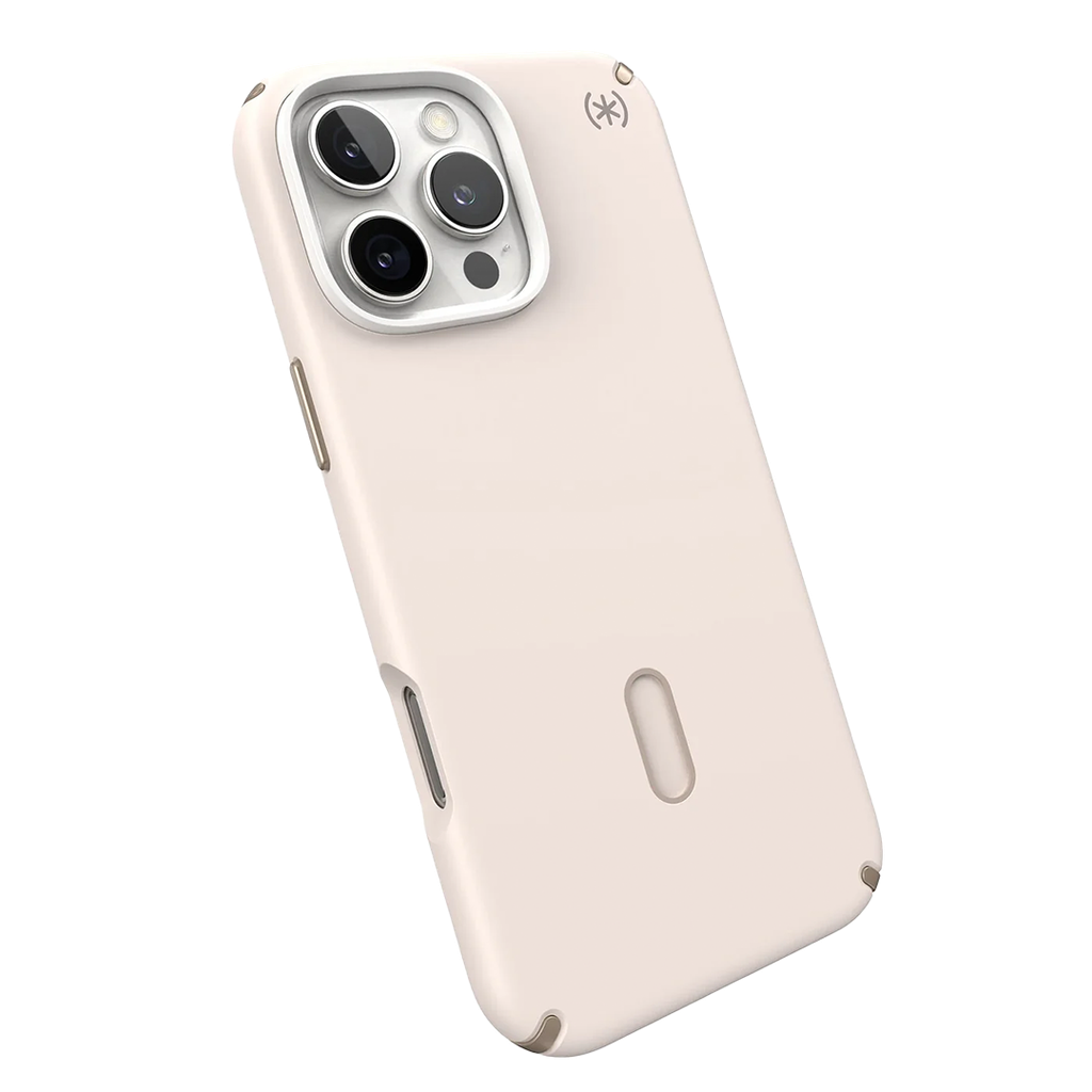 Speck Presidio 2 Pro Funda con ClickLock for 16 Pro Max - Hueso/Dorado Reliquia/Avellana
