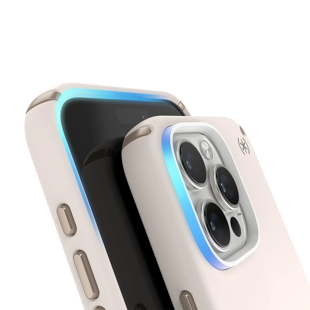 Speck Presidio 2 Pro Funda con ClickLock for 16 Pro Max - Hueso/Dorado Reliquia/Avellana