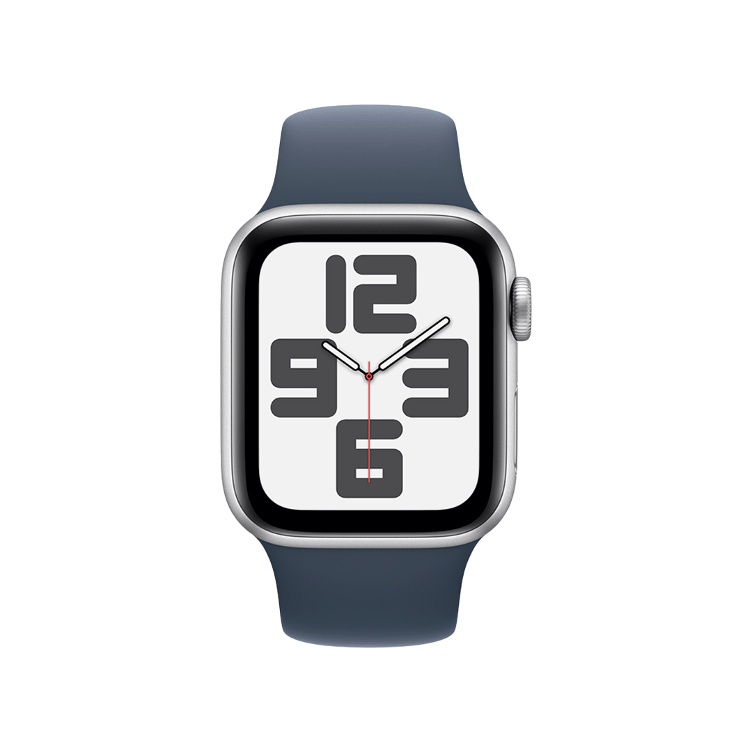 Apple Watch SE GPS 40mm - Caja de Aluminio Plata con Banda Deportiva Azul Denim - M/L