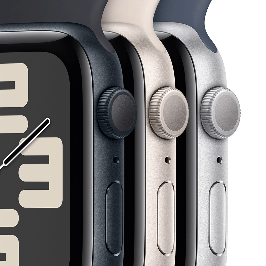 Apple Watch SE GPS 40mm - Caja de Aluminio Plata con Banda Deportiva Azul Denim - M/L