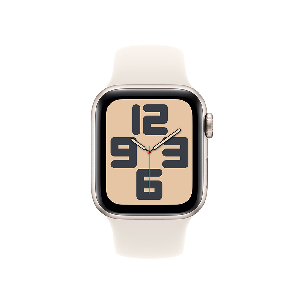 Apple Watch SE GPS 40mm - Caja de Aluminio Blanco Estrella con Banda Deportiva Blanco Estrella - S/M