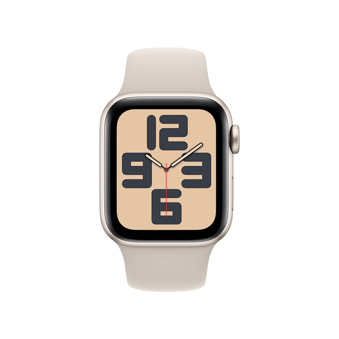 Apple Watch SE GPS 40mm - Caja de Aluminio Blanco Estrella con Banda Deportiva Blanco Estrella - M/L