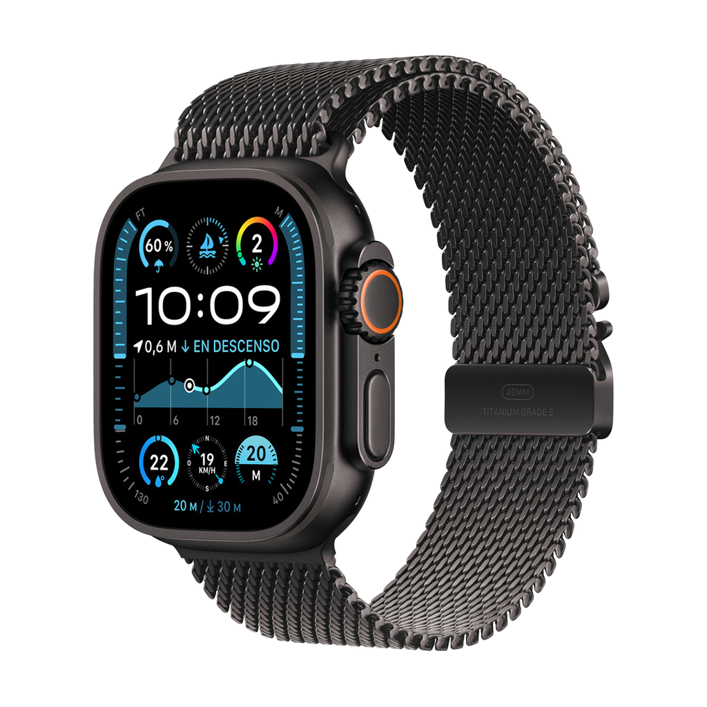 49mm Loop Milanese en Titanio Negro - Medium