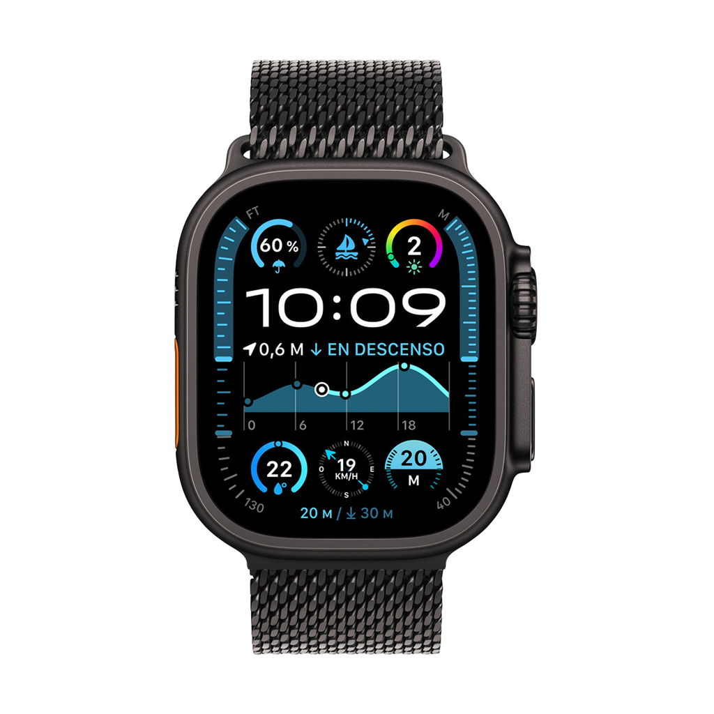 49mm Loop Milanese en Titanio Negro - Medium