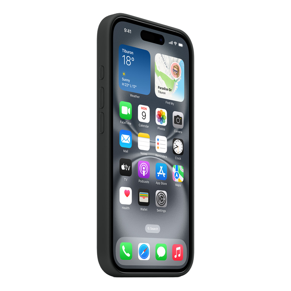 Funda de Silicona para iPhone 16 con MagSafe - Negro