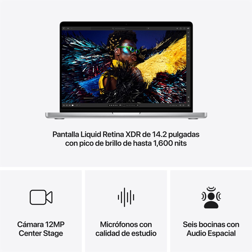 MacBook Pro 14" M4 Pro - 14 CPU, 20 GPU, 24 GB, 1 TB - Plata