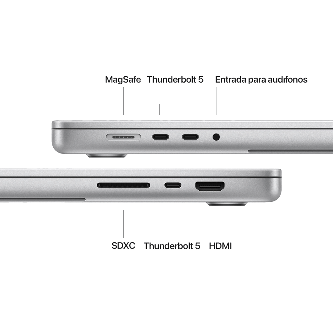 MacBook Pro 16" M4 Pro - 14 CPU, 20 GPU, 24 GB, 512 GB - Plata