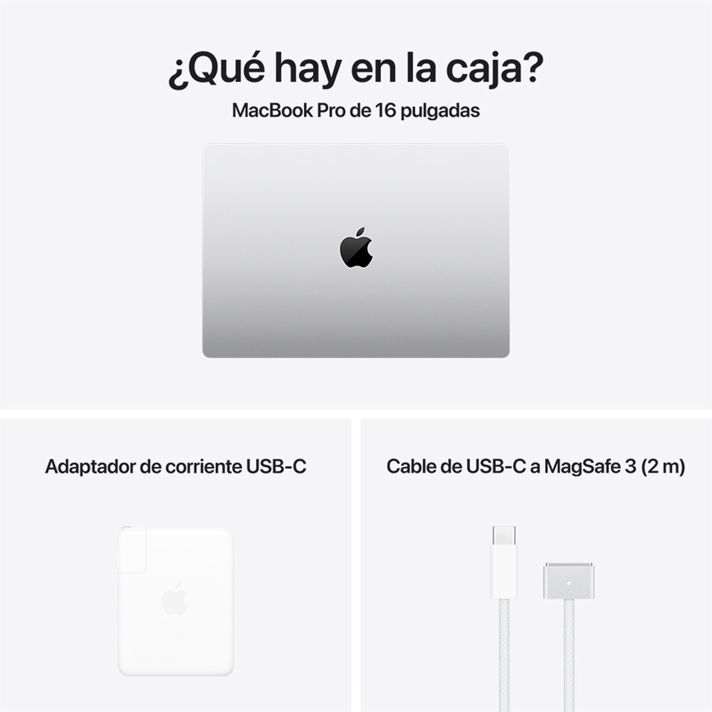 MacBook Pro 16" M4 Pro - 14 CPU, 20 GPU, 24 GB, 512 GB - Plata