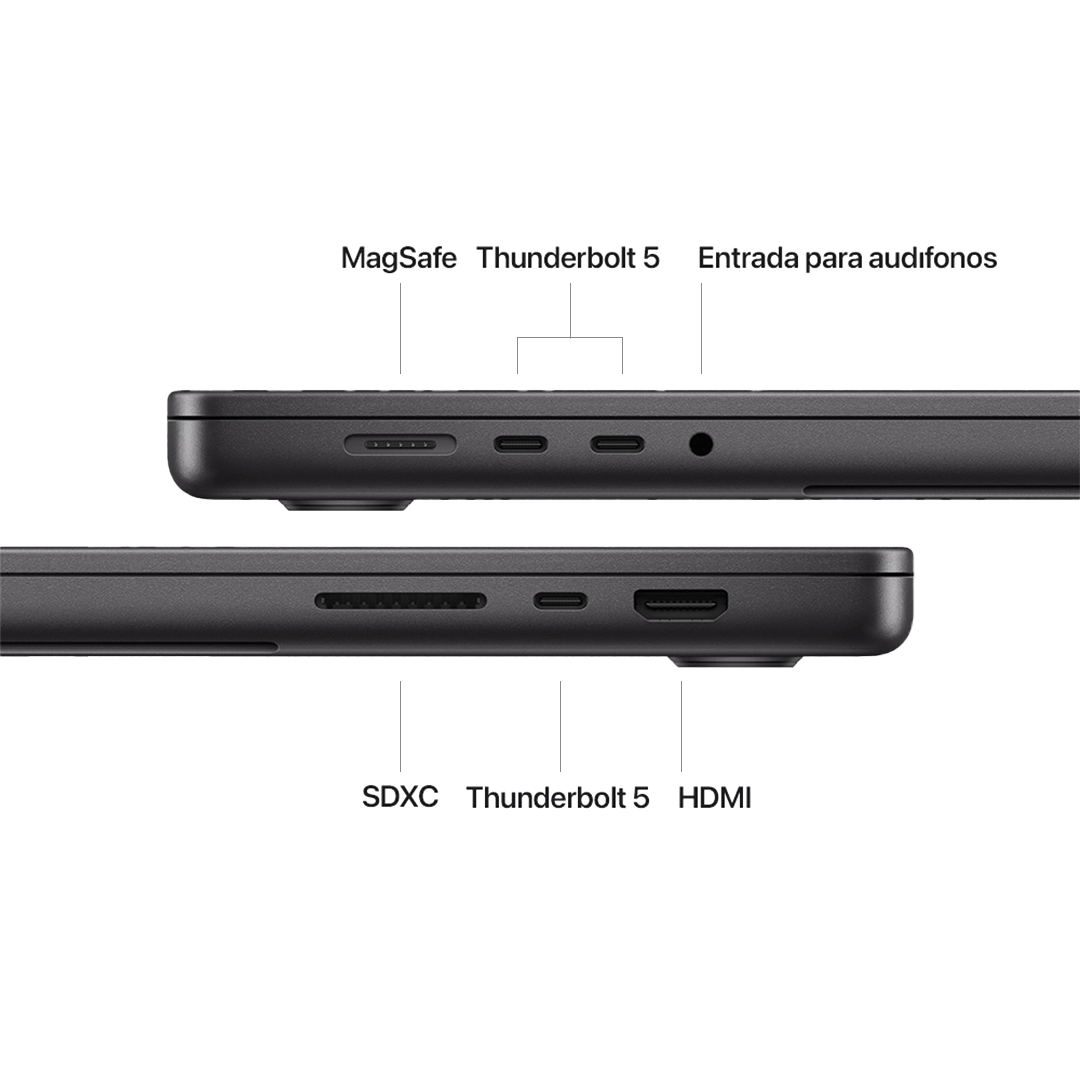 MacBook Pro 16" M4 Pro - 14 CPU, 20 GPU, 24 GB, 512 GB - Negro Espacial