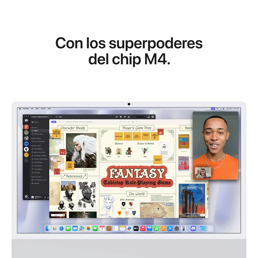 iMac 24" M4 con Vidrio Nanotexturizado - 10 CPU, 10 GPU, 16 GB, 256 GB - Plata
