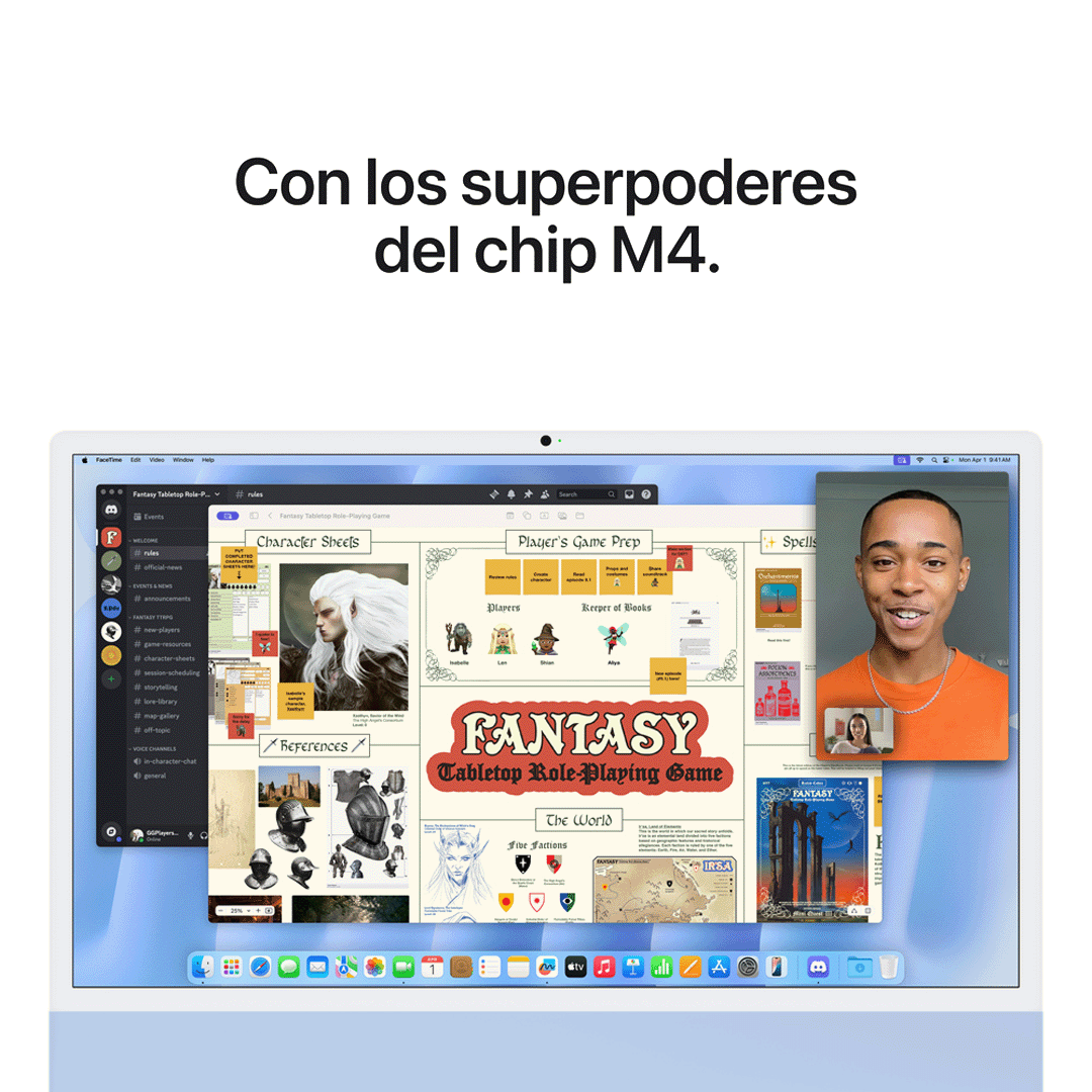iMac 24" M4 - 8 CPU, 8 GPU, 16 GB, 256 GB - Azul