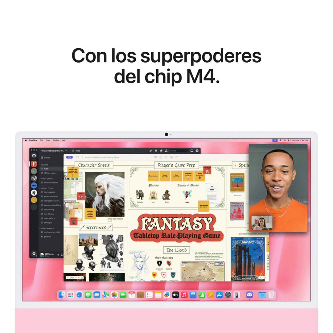 iMac 24" M4 - 8 CPU, 8 GPU, 16 GB, 256 GB - Rosa