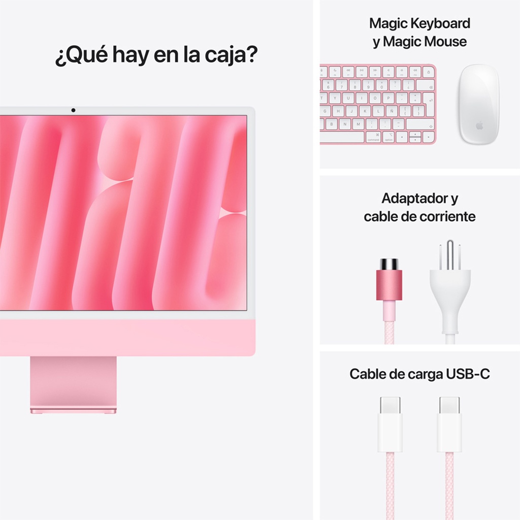 iMac 24" M4 - 8 CPU, 8 GPU, 16 GB, 256 GB - Rosa
