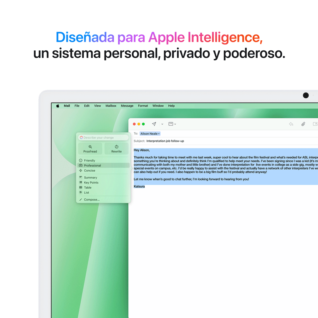 iMac 24" M4 - 10 CPU, 10 GPU, 16 GB, 512 GB - Verde