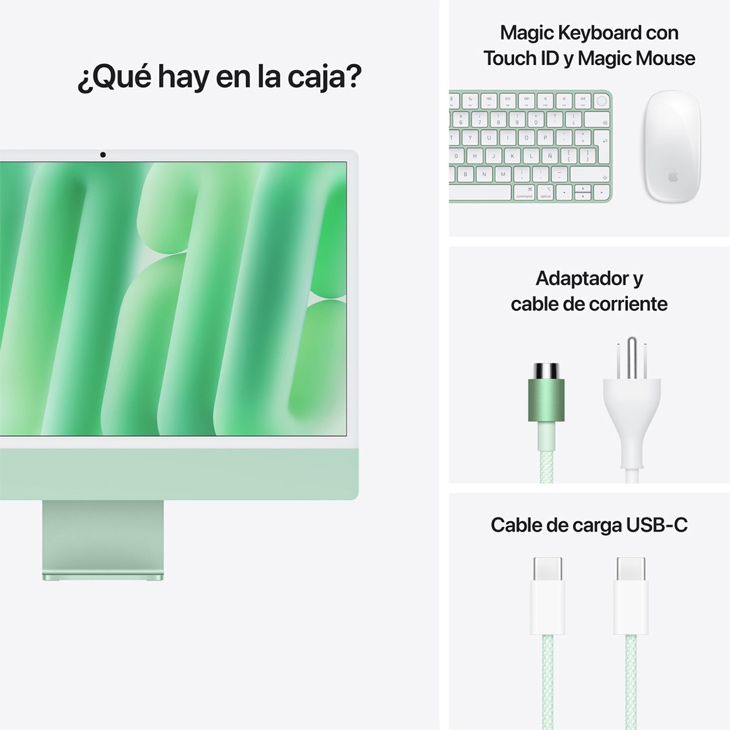 iMac 24" M4 - 10 CPU, 10 GPU, 16 GB, 512 GB - Verde