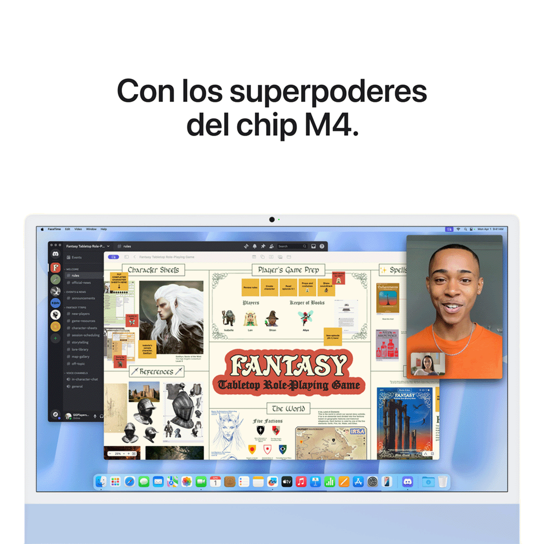 iMac 24" M4 - 10 CPU, 10 GPU, 16 GB, 512 GB - Azul