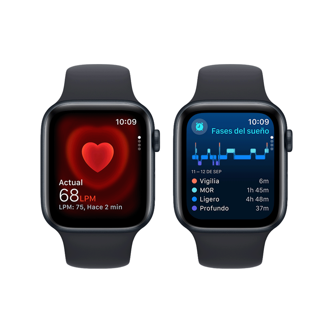 Apple Watch SE GPS 44mm - Caja de Aluminio Medianoche con Banda Deportiva Medianoche - S/M