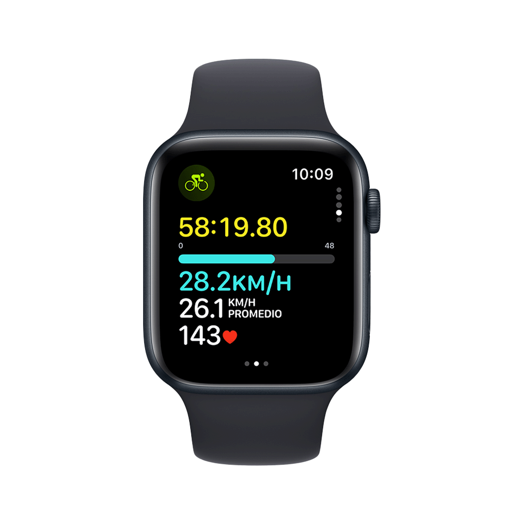 Apple Watch SE GPS 44mm - Caja de Aluminio Medianoche con Banda Deportiva Medianoche - S/M