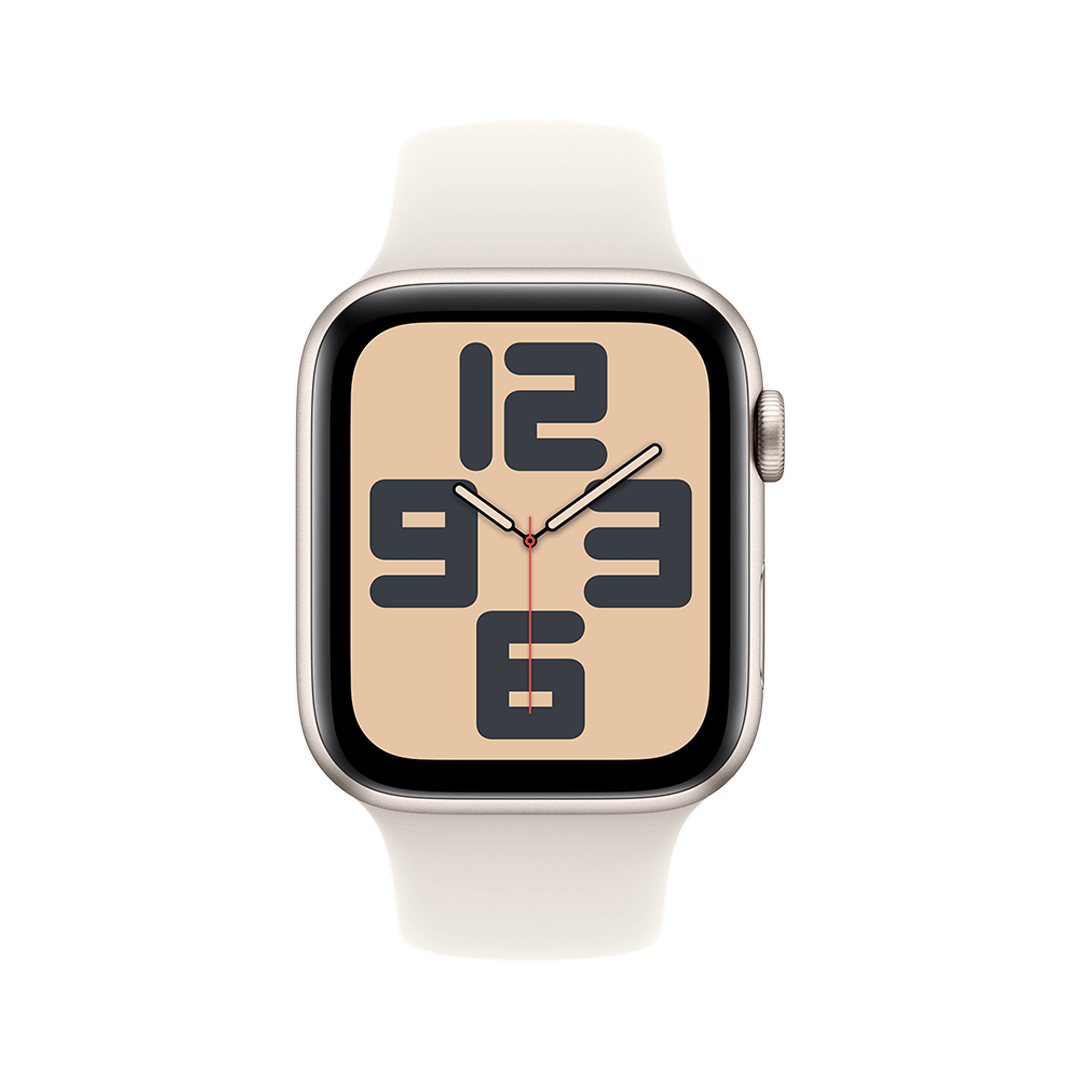 Apple Watch SE GPS 44mm - Caja de Aluminio Blanco Estrella con Banda Deportiva Blanco Estrella - M/L