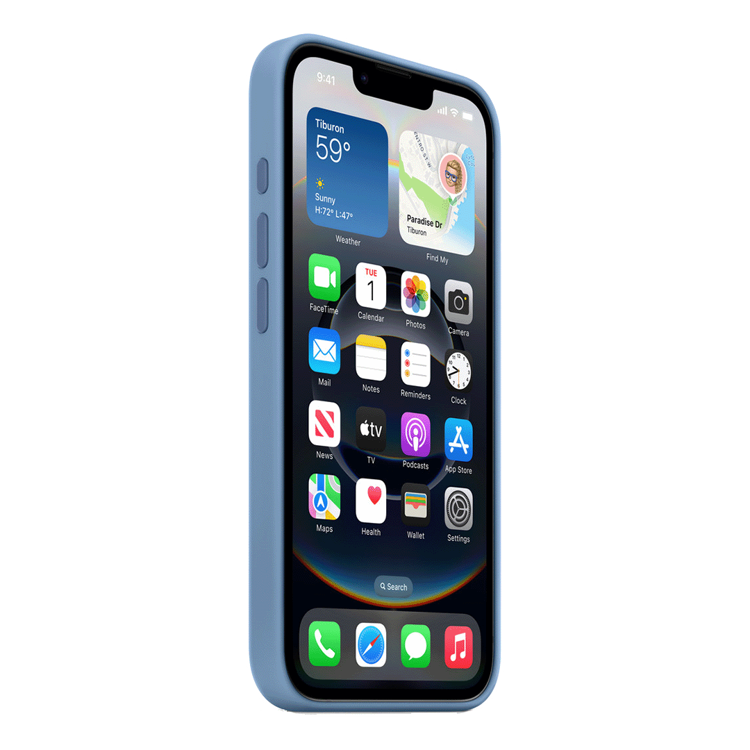 Funda de Silicona para iPhone 16e - Azul Invierno
