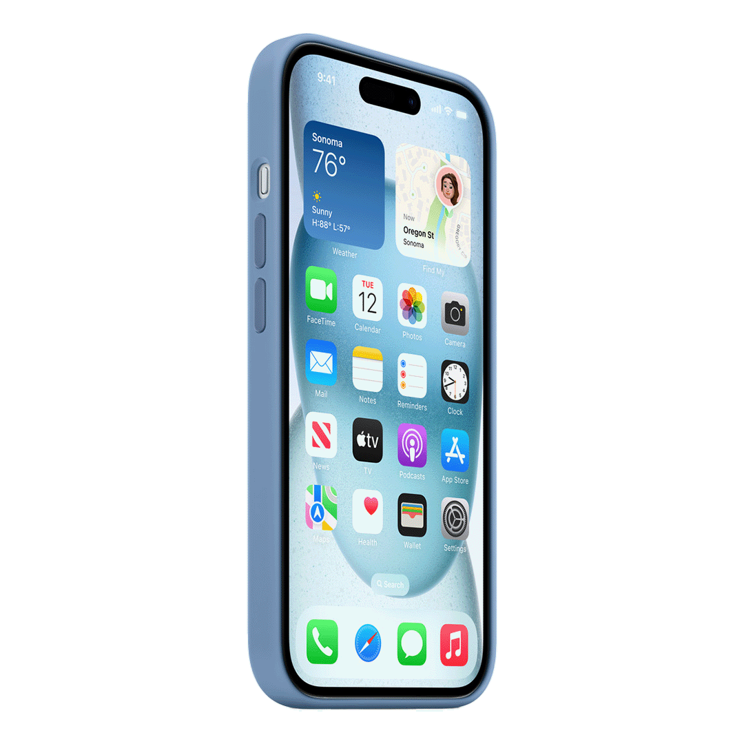 Funda de Silicona con MagSafe para el iPhone 15 - Azul Invierno