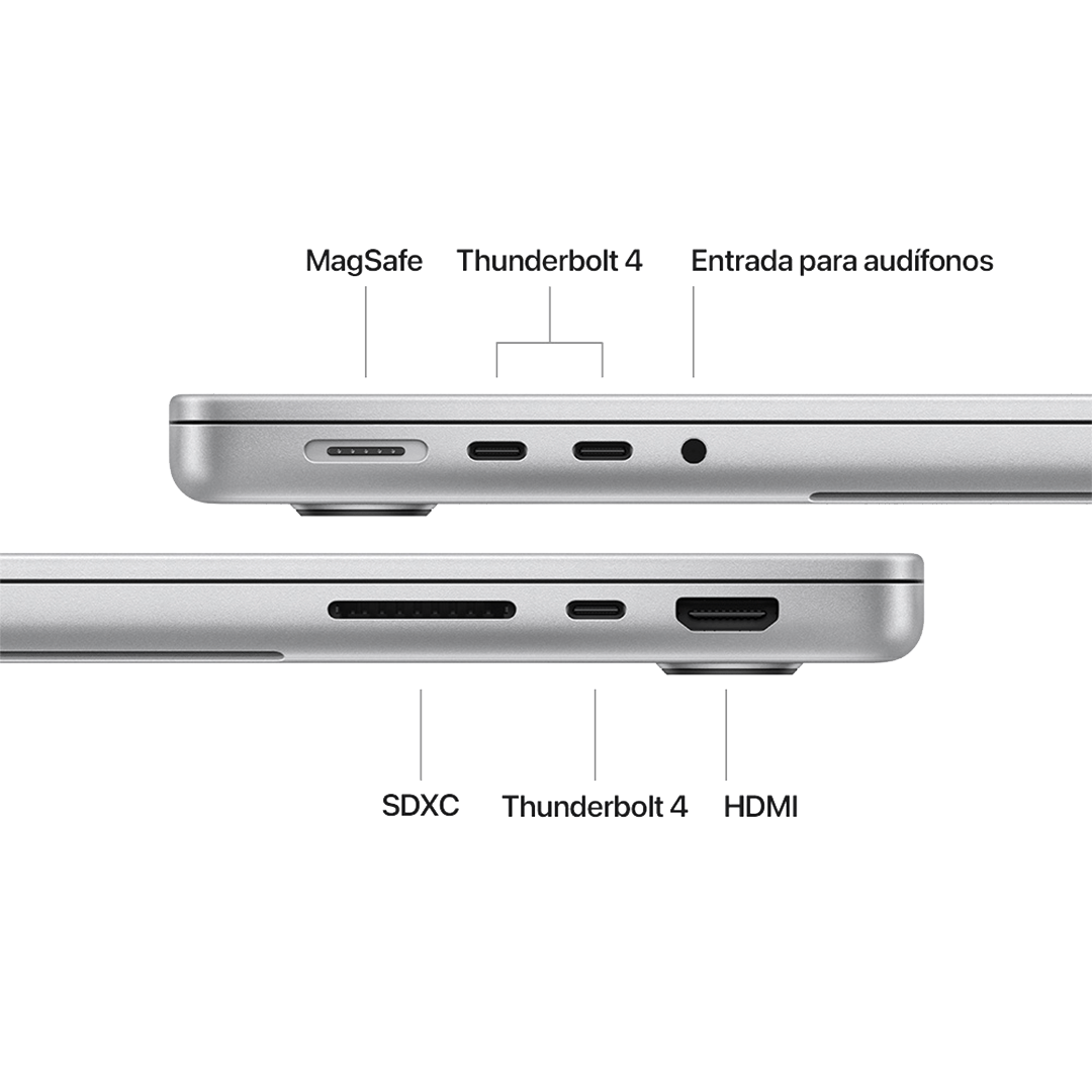 MacBook Pro 14" M4 - 10 CPU, 10 GPU, 16 GB, 1 TB - Plata