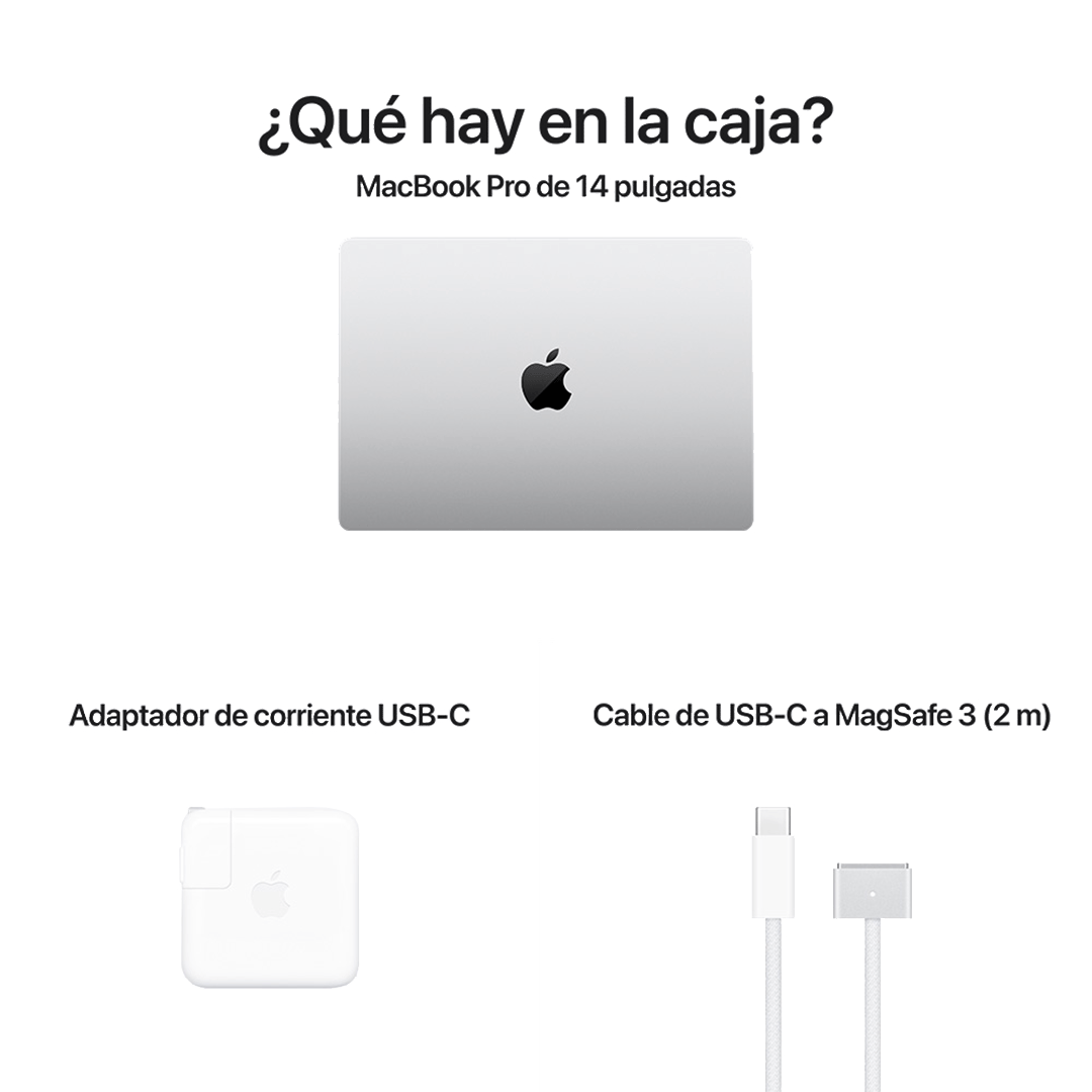 MacBook Pro 14" M4 - 10 CPU, 10 GPU, 16 GB, 1 TB - Plata