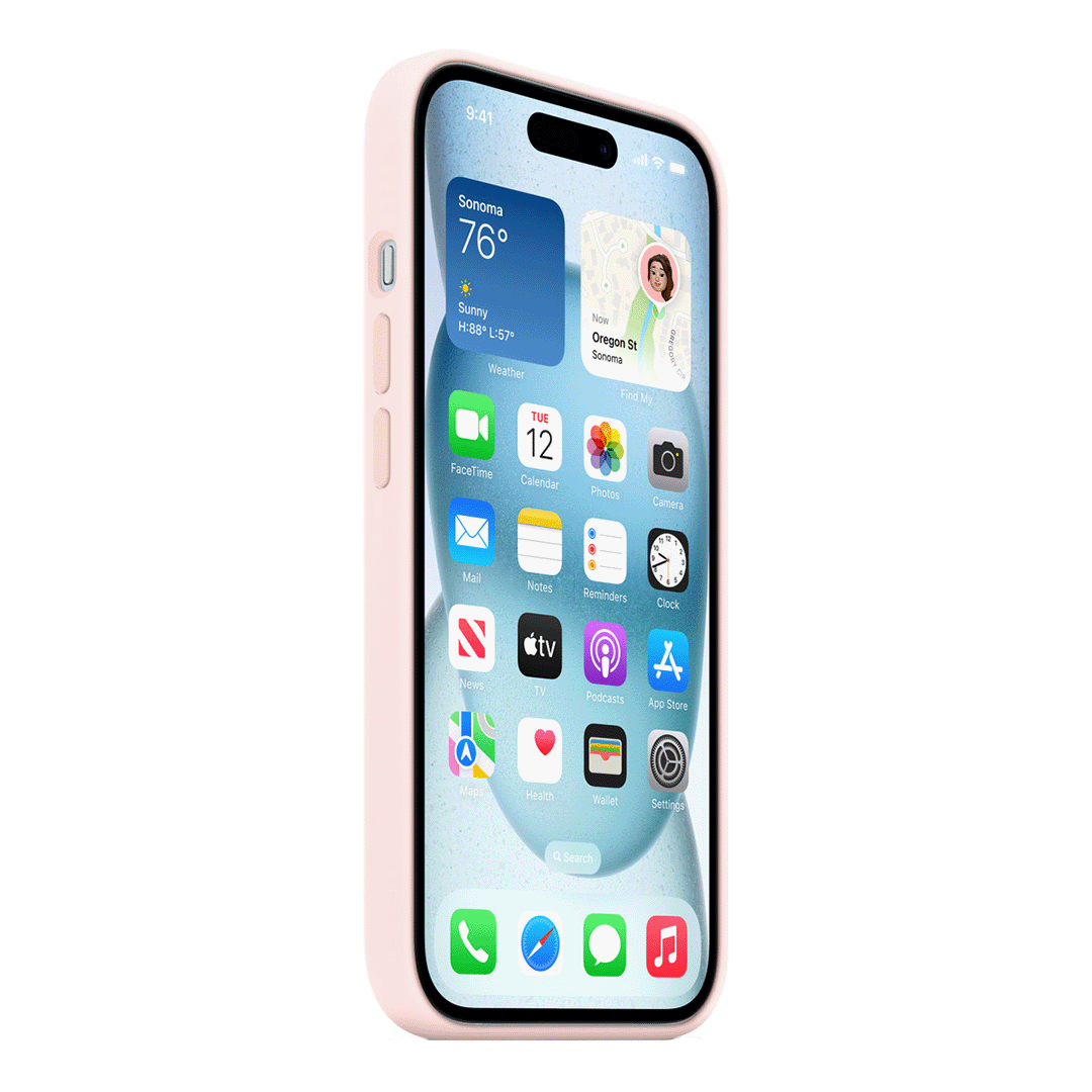 Funda de Silicona con MagSafe para el iPhone 15 - Rosa Claro