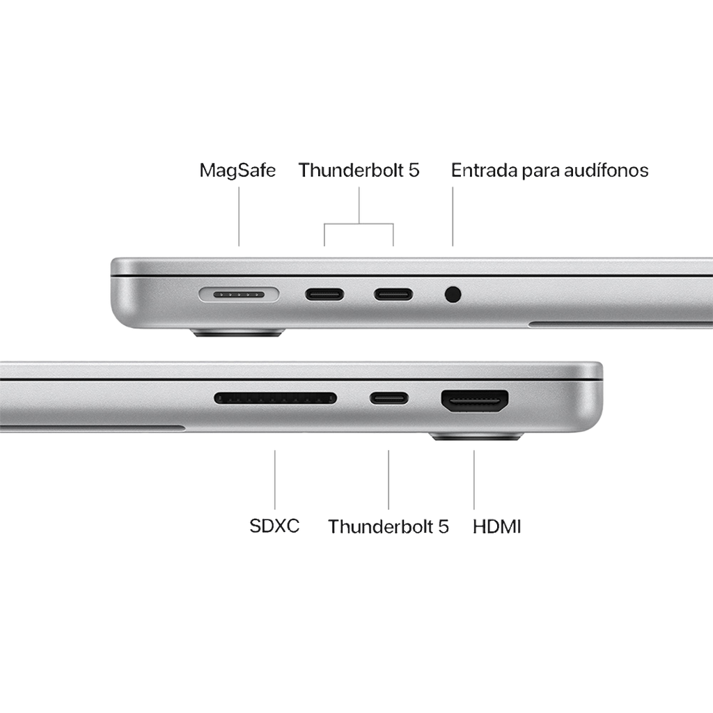 MacBook Pro 14" M4 - 10 CPU, 10 GPU, 24 GB, 1 TB - Plata