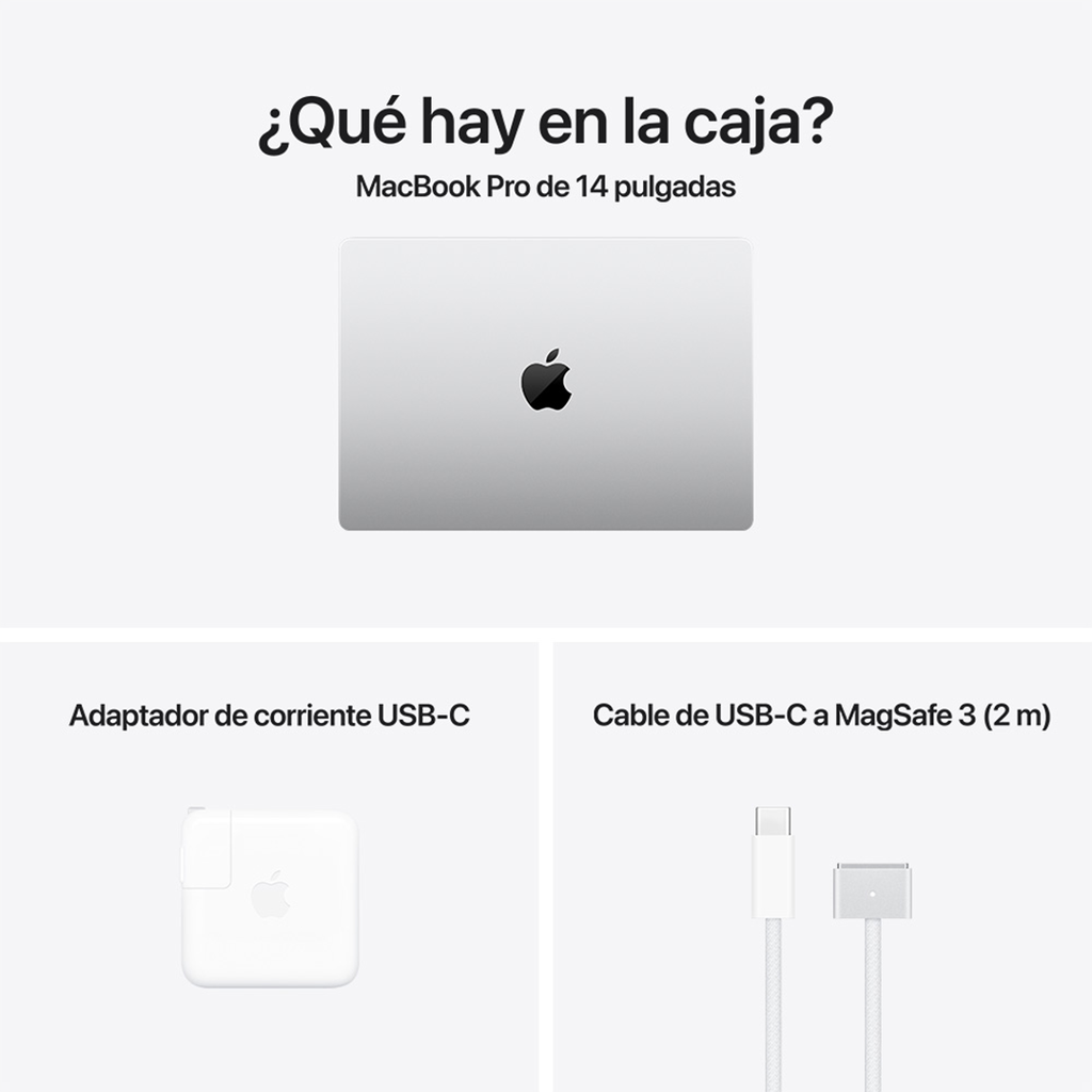 MacBook Pro 14" M4 - 10 CPU, 10 GPU, 24 GB, 1 TB - Plata