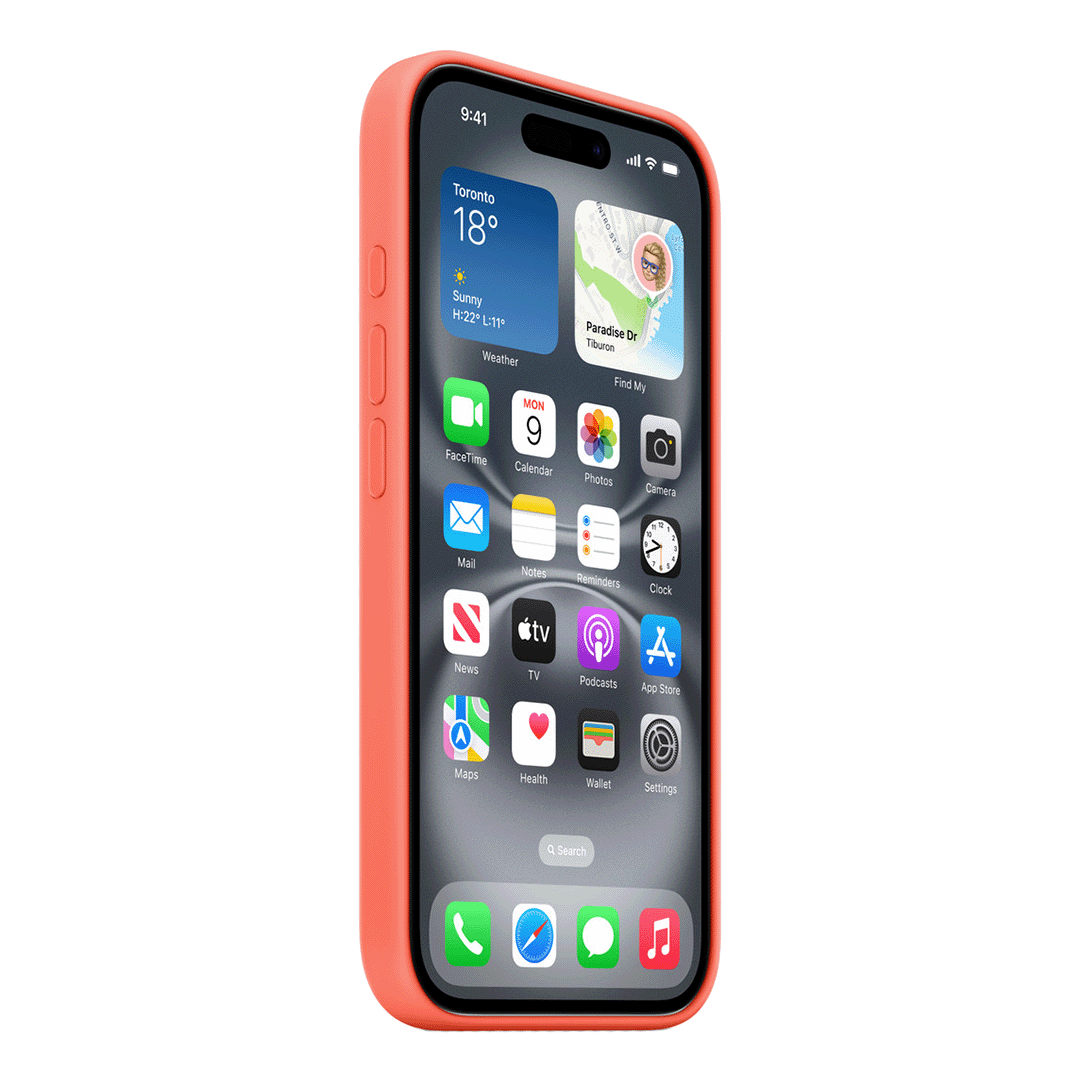 Funda de Silicona con MagSafe para iPhone 16 - Mandarina
