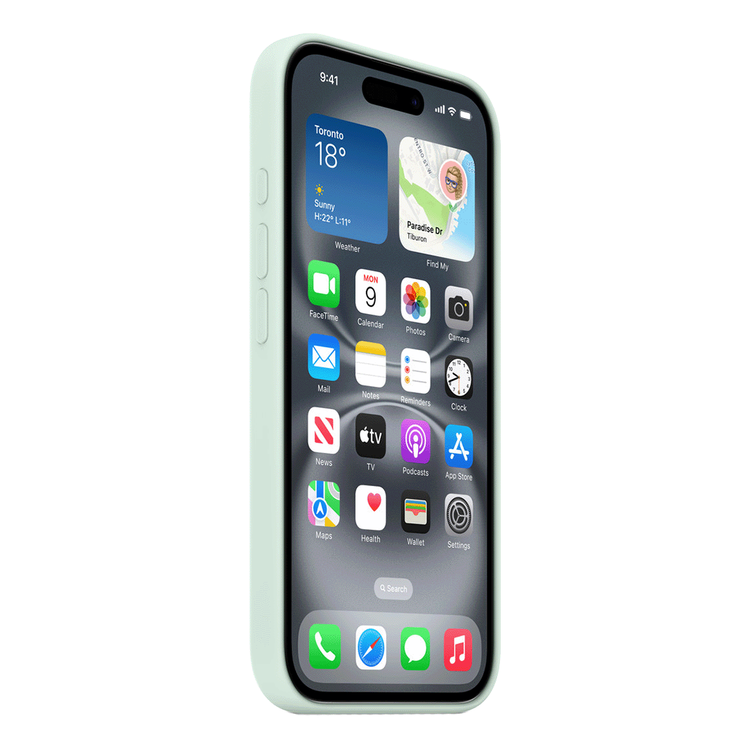 Funda de Silicona con MagSafe para iPhone 16 - Aguamarina