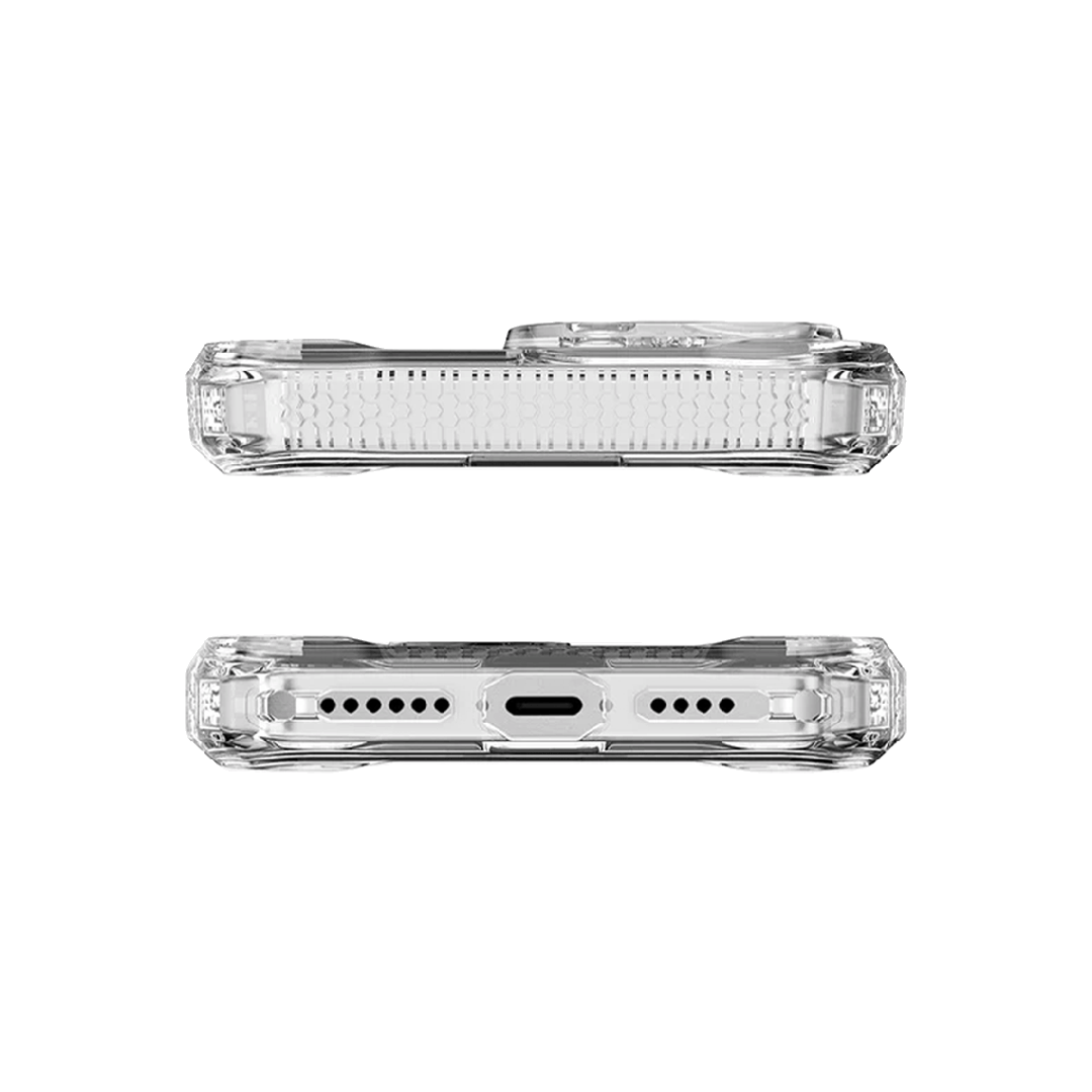 ItSkins Supreme R Clear Case with MagSafe for 16 Pro Max - Transparent White Print